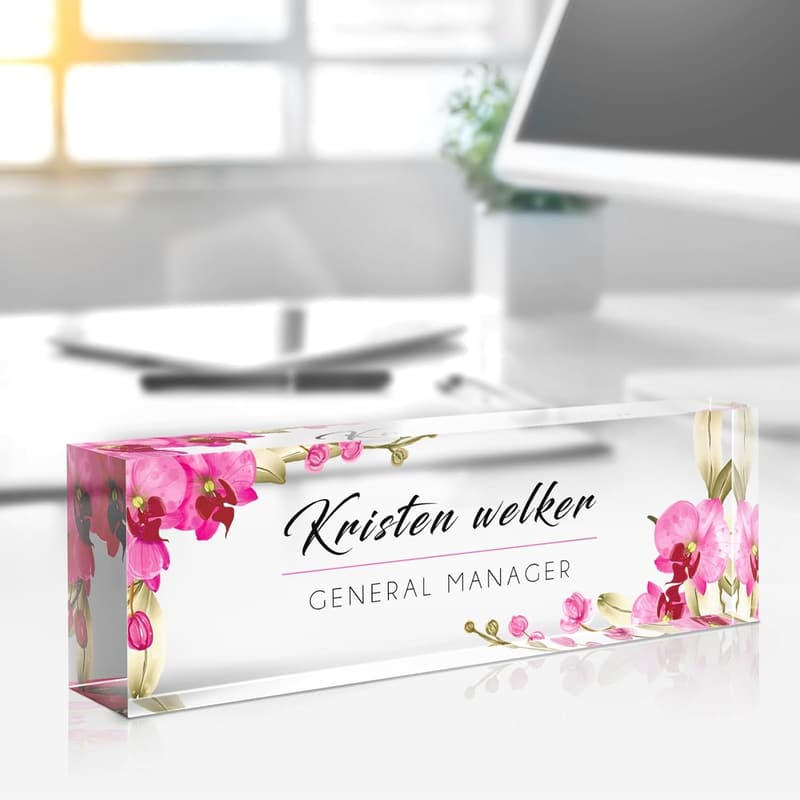 Personalized Desk Name Plate – Custom Office Decor Gift