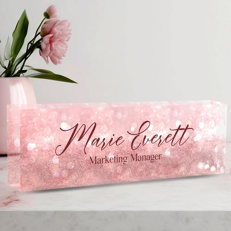 Personalized Desk Name Plate for Office Decor & Employee Gifts