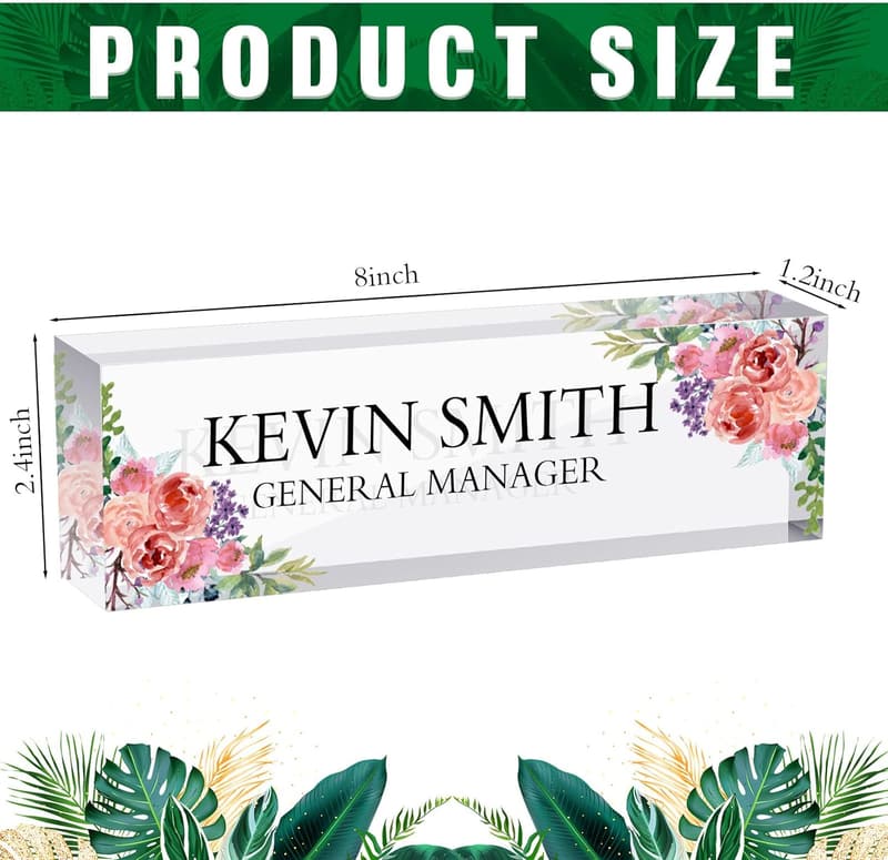 Personalized Acrylic Name Plate Set for Teachers and Employees