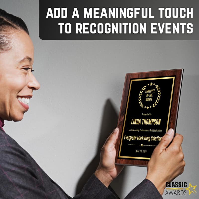 Personalized Award Plaque for Employee of the Month - 8