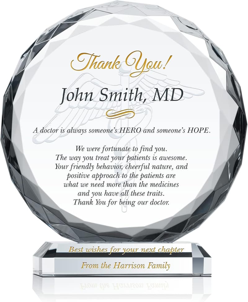 Personalized Doctor Appreciation Plaque with Custom Message