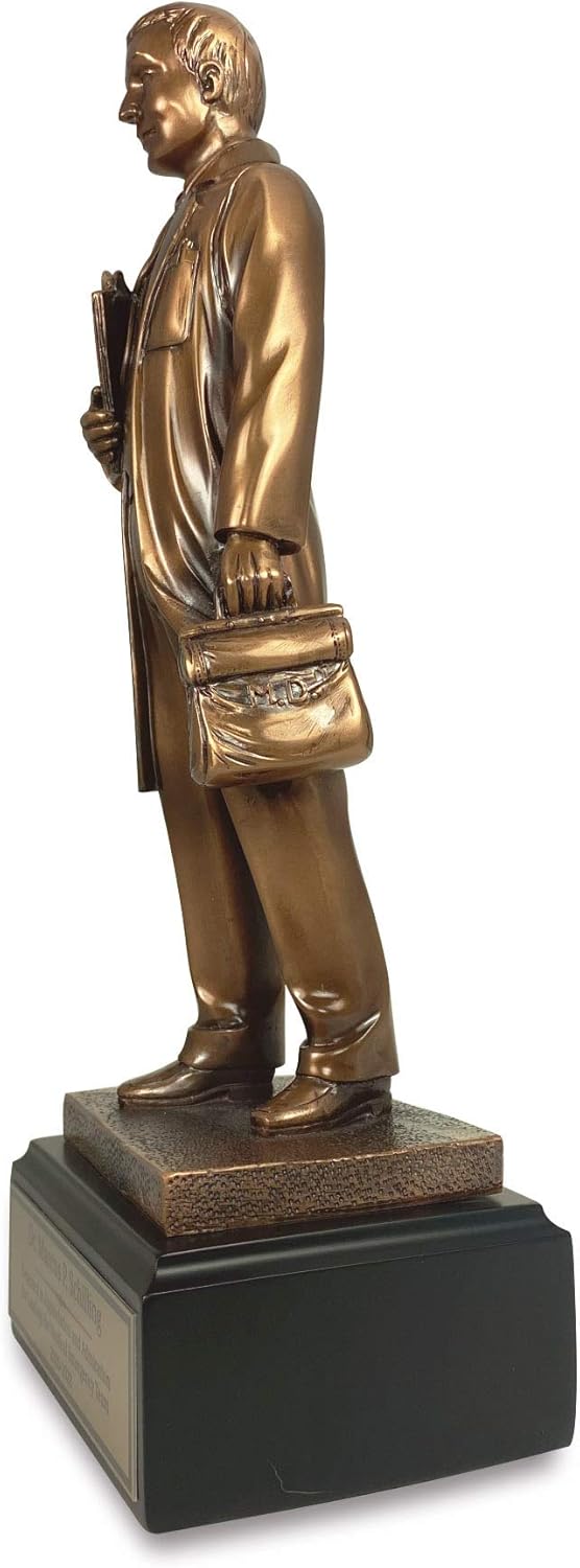 Personalized Antique Bronze Doctor Retirement Trophy