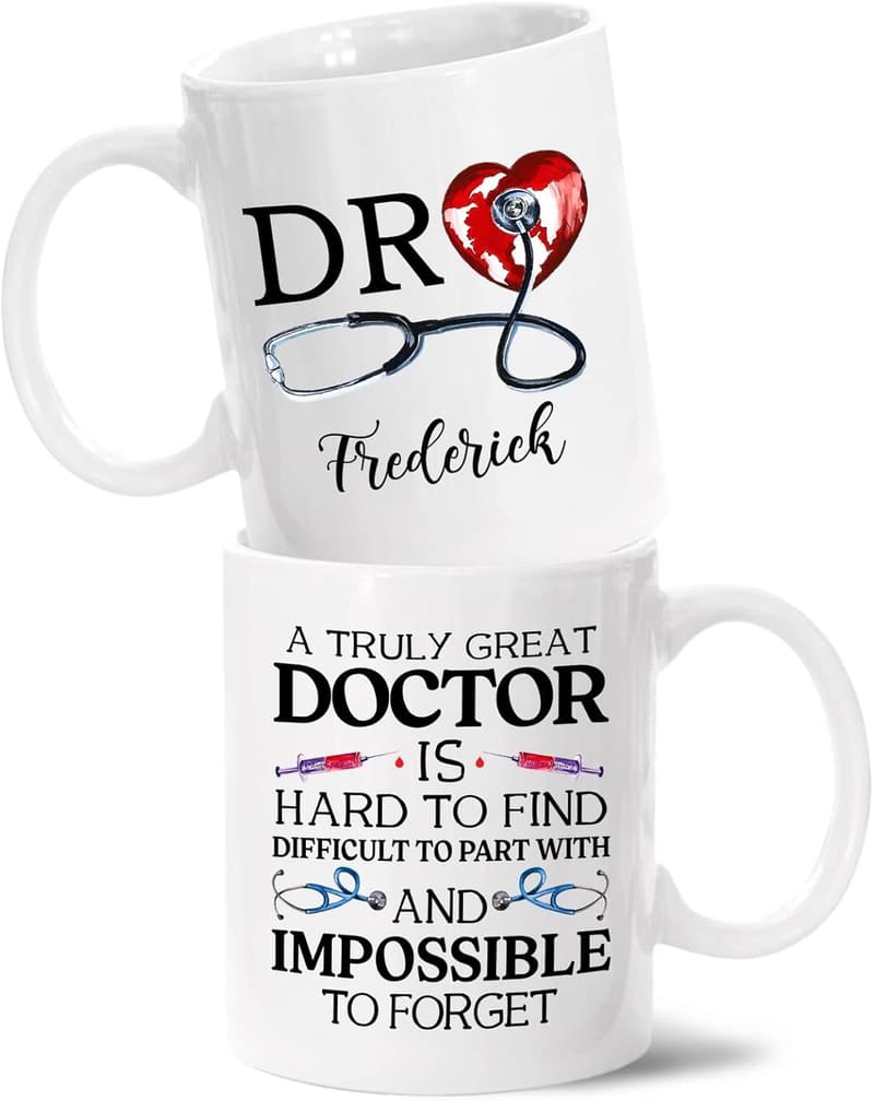 Thank You Mug for Doctor - Personalized 11oz & 15oz White