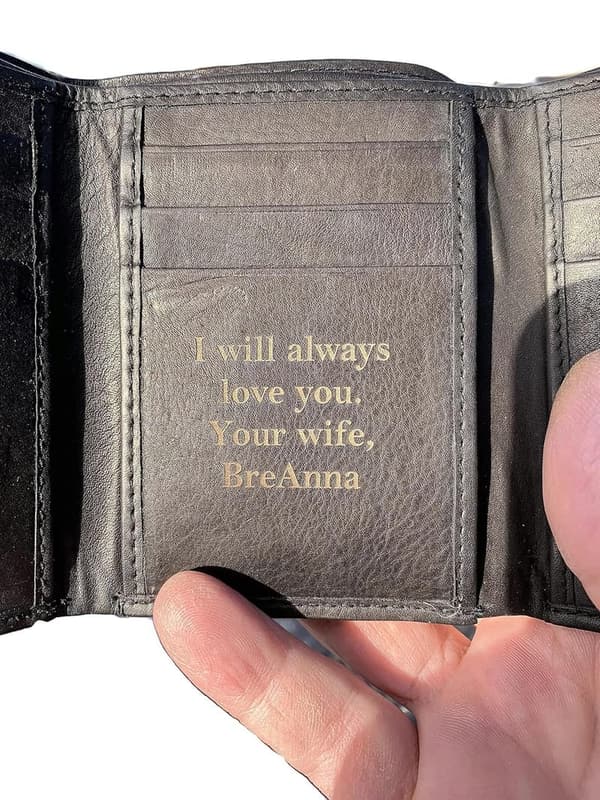 Personalized Genuine Leather Tri-Fold Wallet for Men