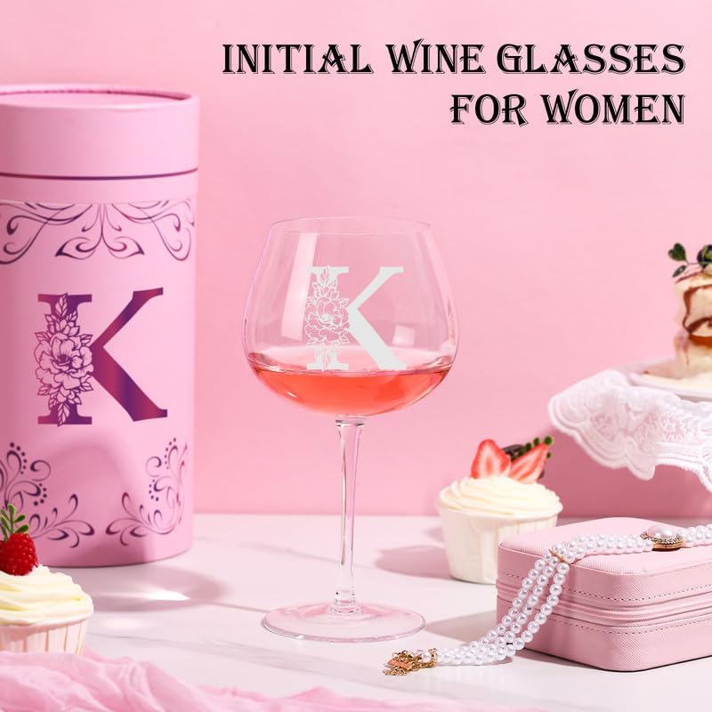 Personalized 20 oz Wine Glass - Engraved Gift for Women