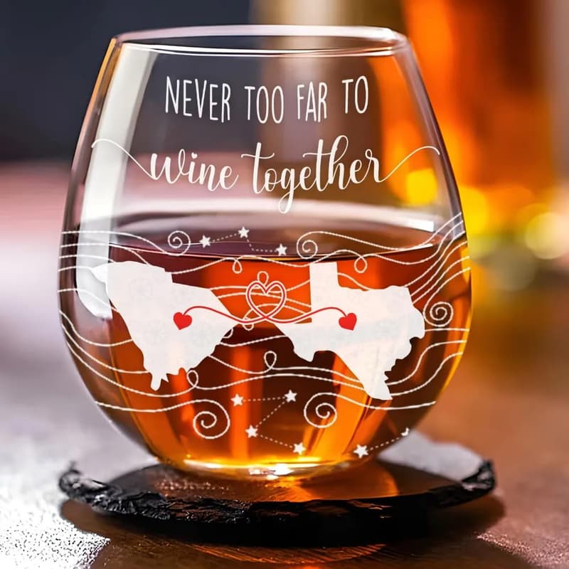Personalized Wine Glass for Best Friends and Sisters