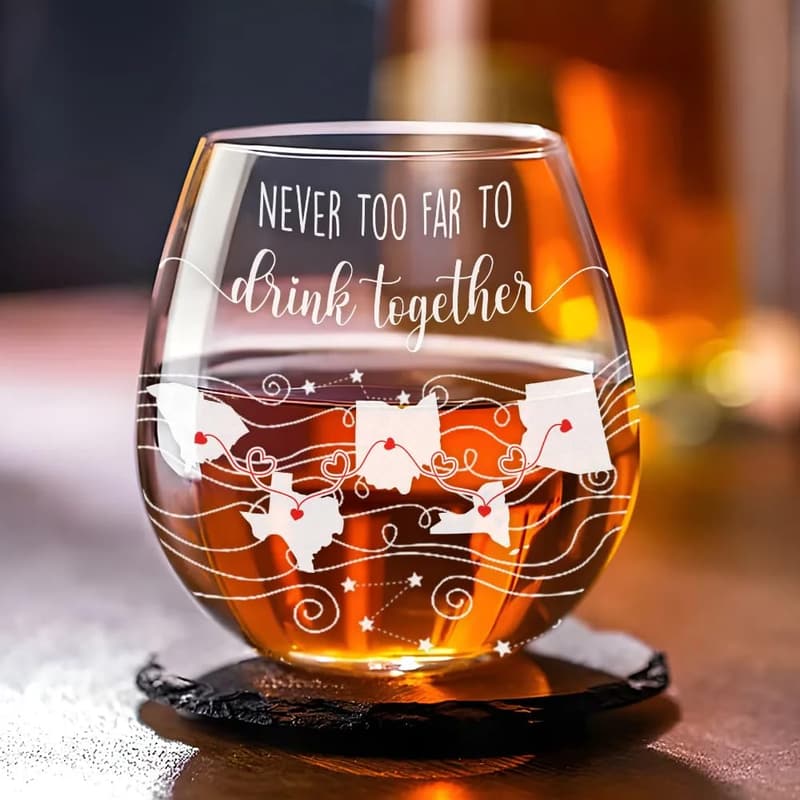 Personalized Wine Glass for Best Friends and Sisters