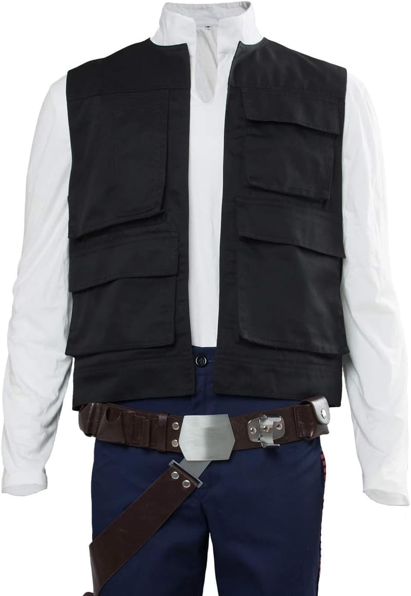 Halloween Cosplay Accessories: Black Vest with Droid Caller Canister