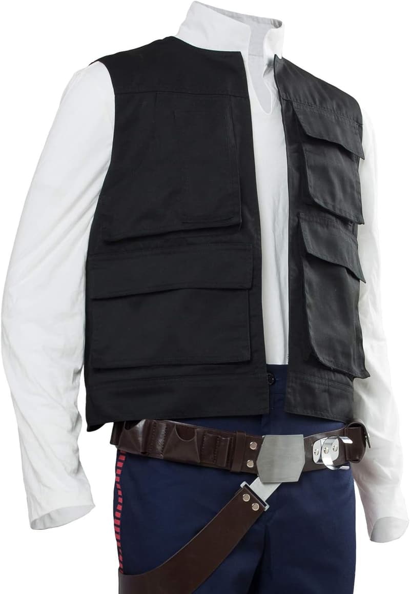 Halloween Cosplay Accessories: Black Vest with Droid Caller Canister