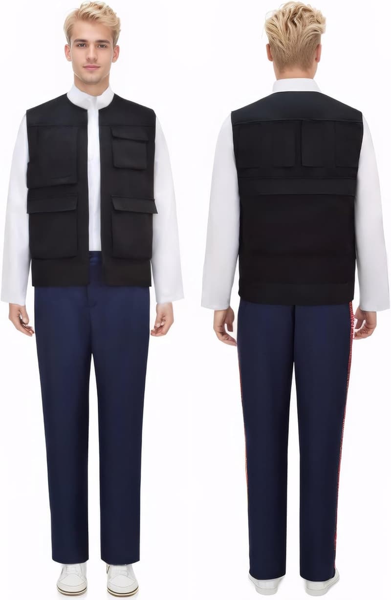 Men's Han Solo Cosplay Costume Set for Halloween