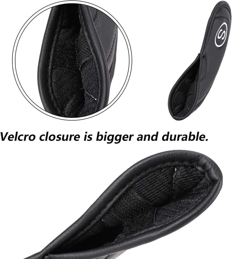 Golf Iron Head Covers Set, 10pcs Waterproof PU Leather