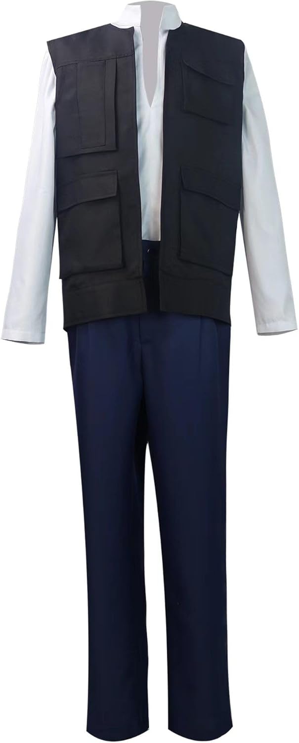 Men's Han Solo Cosplay Costume Set with Vest and Pants
