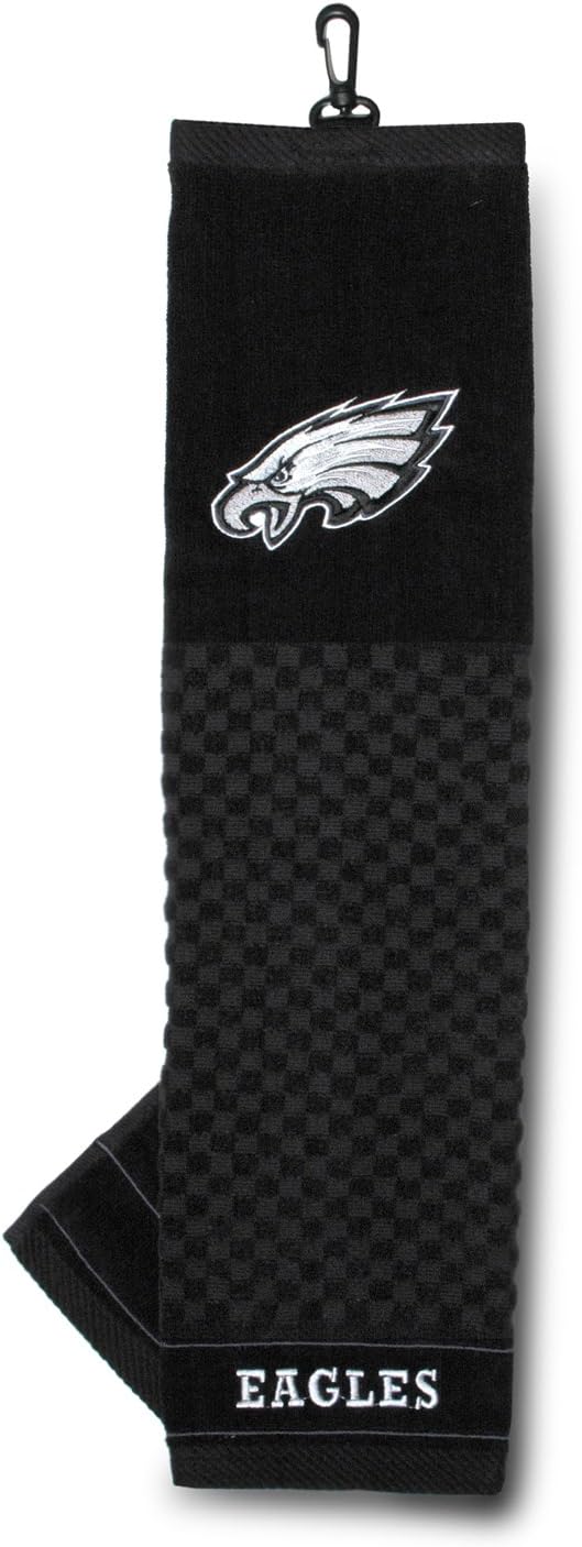 NFL Embroidered Golf Towel with Checkered Scrubber Design