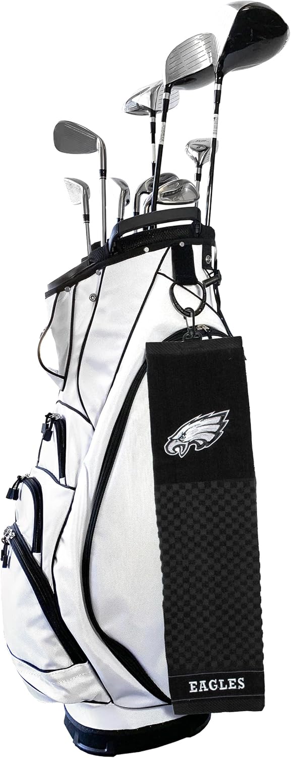 NFL Embroidered Golf Towel with Checkered Scrubber Design