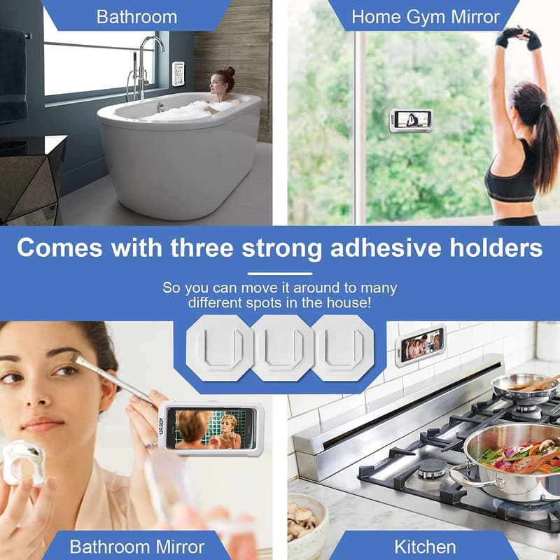 Waterproof Shower Phone Holder with 360° Rotation