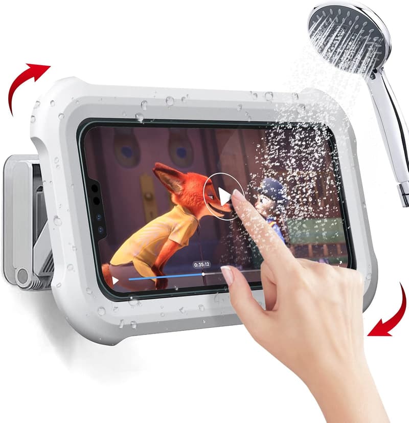 Waterproof 480° Rotating Shower Phone Holder for 4