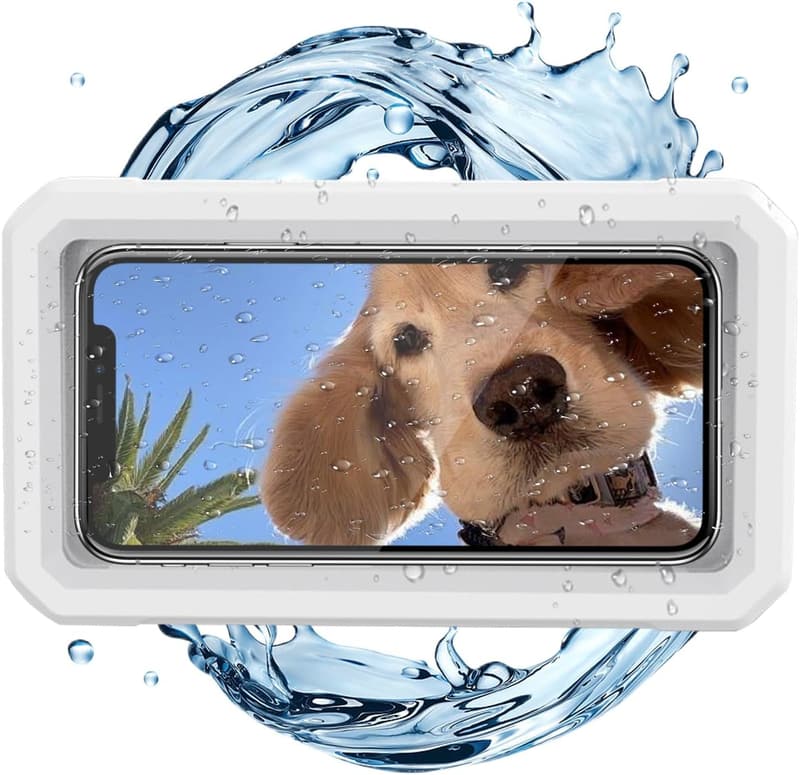 Waterproof Adjustable Shower Phone Holder with Anti-Fog Design