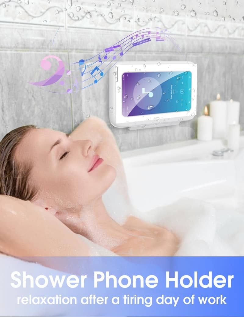 Waterproof 480° Rotatable Shower Phone Holder for 4-7'' Cellphones