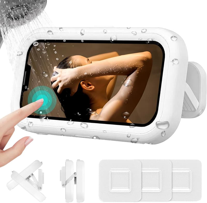 Waterproof Shower Phone Holder with 480° Rotation - 2023 Upgrade