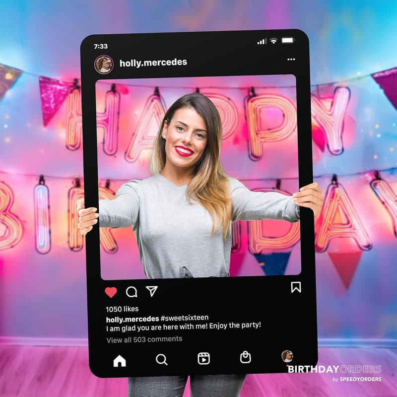 Custom Instagram Photo Booth Frame for Social Media Fun