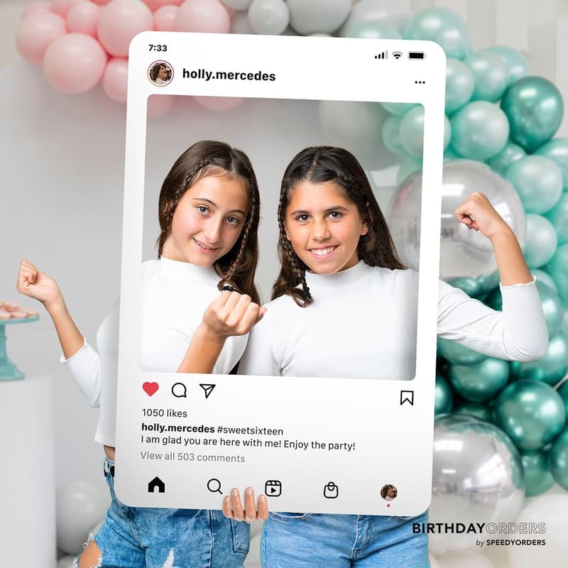 Custom Instagram Photo Booth Frame for Social Media Fun