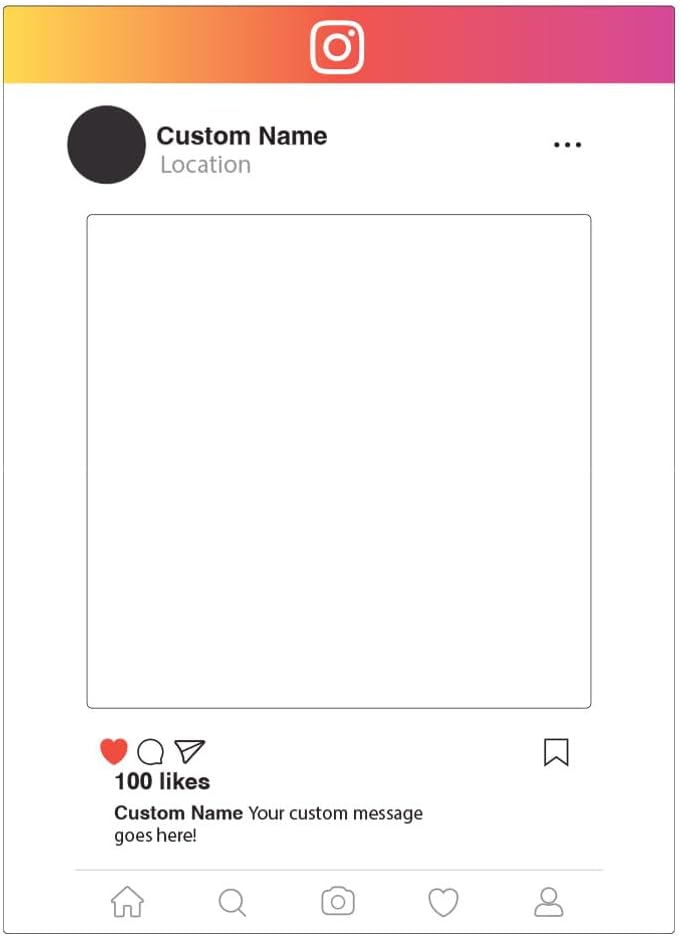 Custom Instagram Selfie Frame – 34