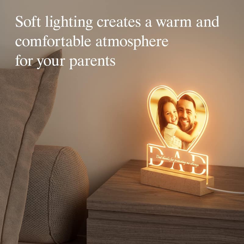Personalized Photo Night Light for Father's Day