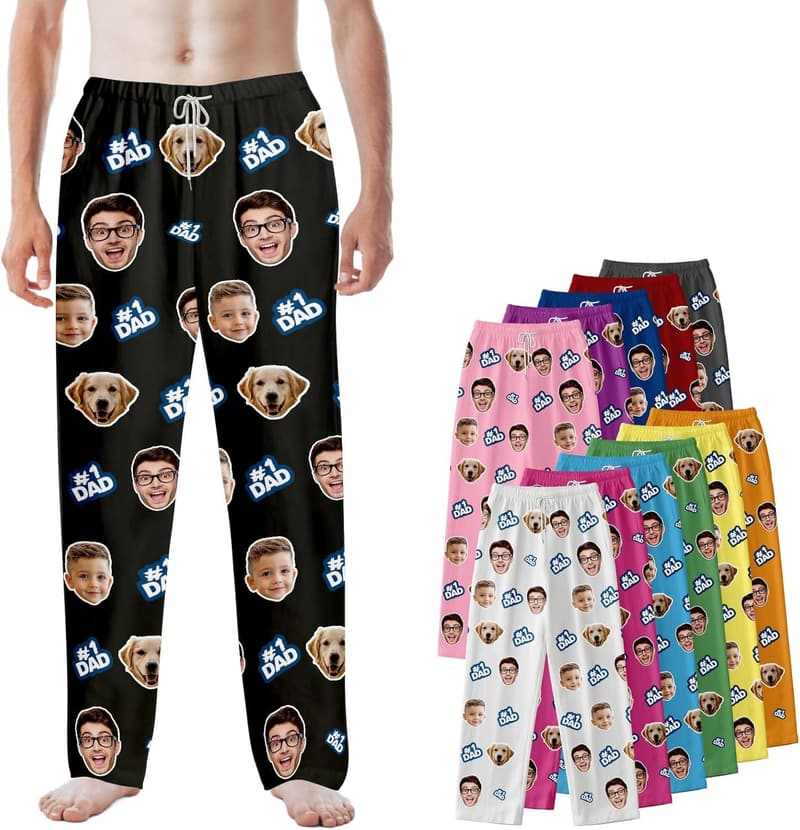 Personalized Photo Pajama Pants for Men & Women