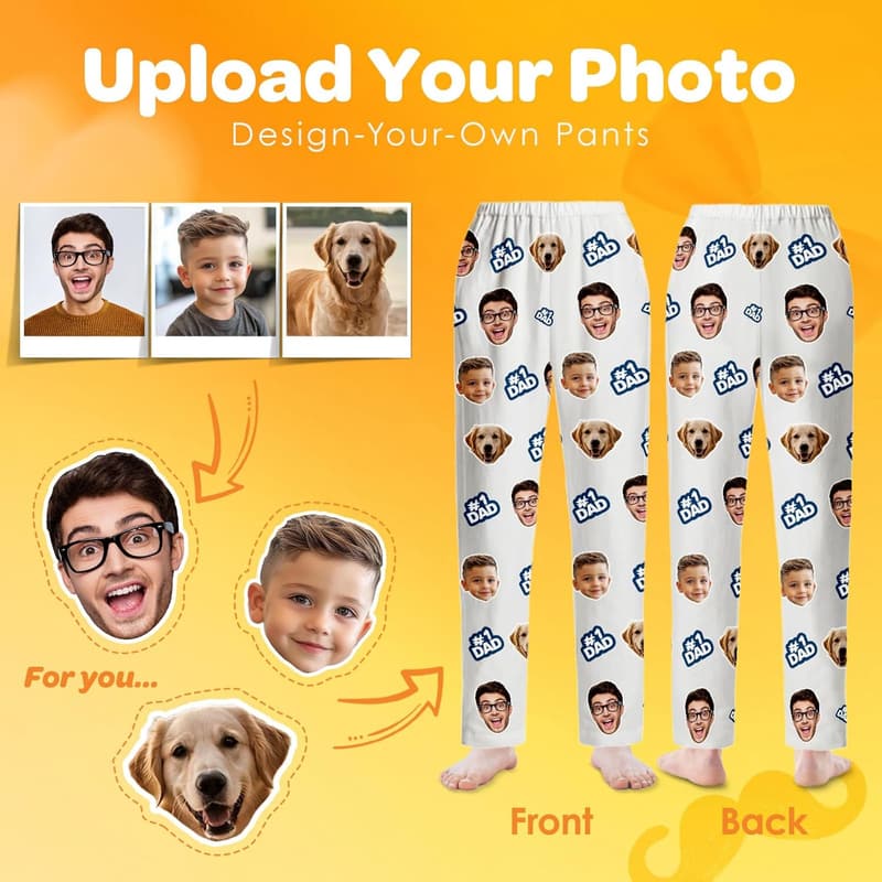 Personalized Photo Pajama Pants for Men & Women