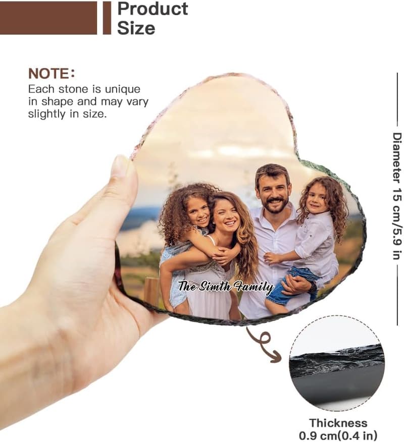 Personalized Slate Photo Frame - Custom Gift for Parents