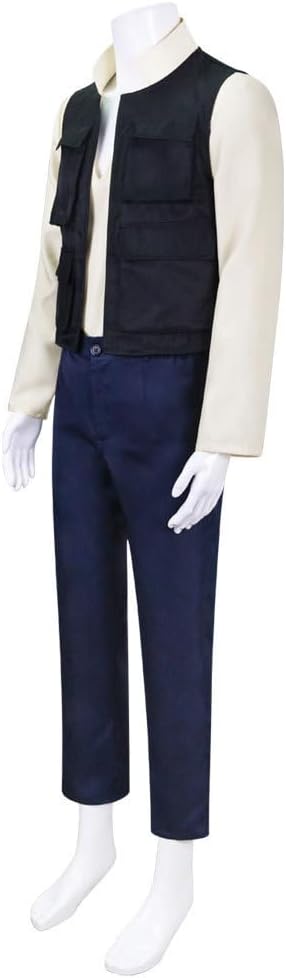 Men's Han Solo Cosplay Costume Set with Vest and Pants