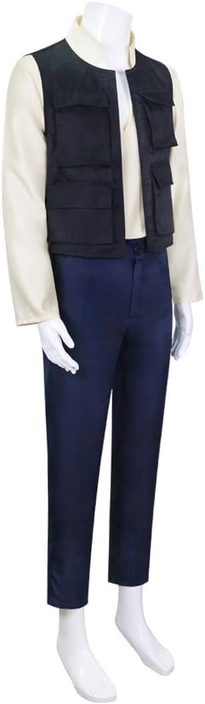 Men's Han Solo Cosplay Costume Set with Vest and Pants