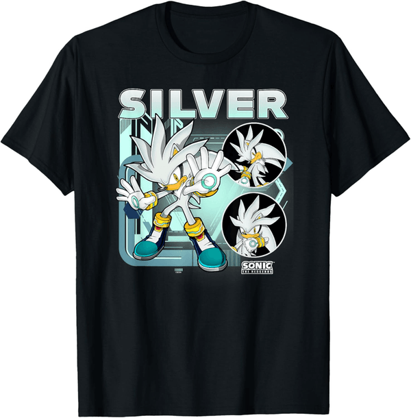 Sonic the Hedgehog Silver Multi-Pose Graphic T-Shirt