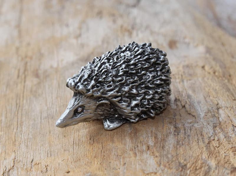 Lead-Free Pewter Hedgehog Figurine Decoration