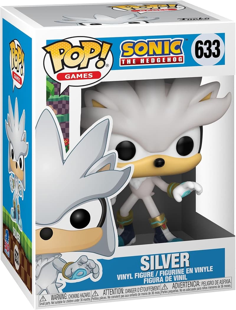 Sonic 30th Anniversary Silver The Hedgehog Vinyl Figure, 3.75