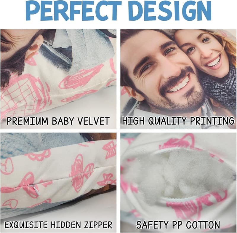 Personalized Pet Photo Pillow - Custom Dog/Cat Face Gift