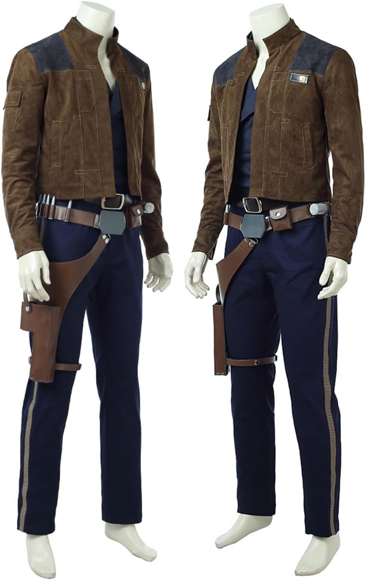 Men's Han Solo Costume Set: Shirt, Jacket, Pants, Belt & Holster