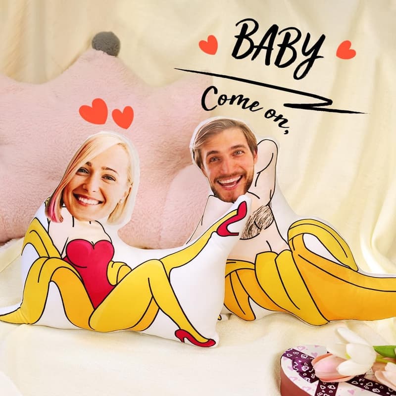 Valentine's Day Custom Face Pillow for Couples