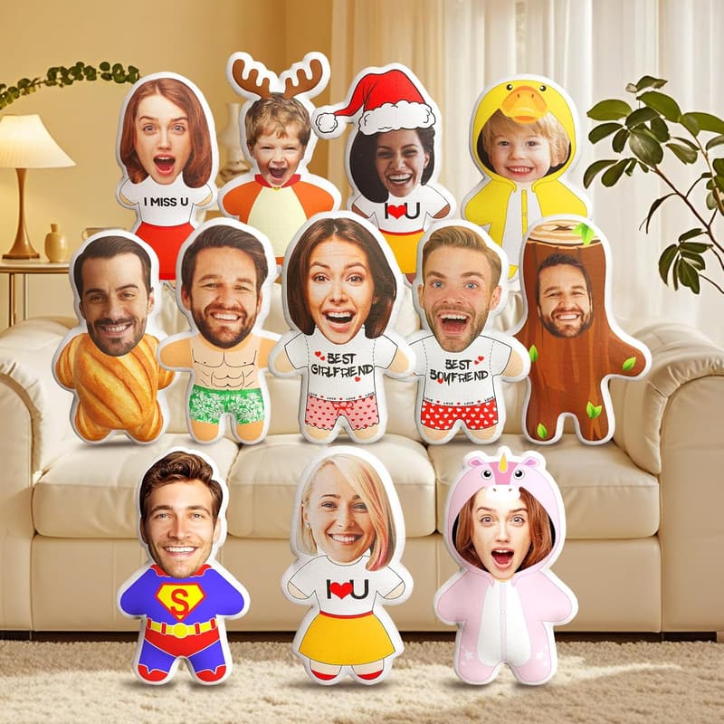 Personalized 3D Dog/Cat Face Pillow for Home Décor