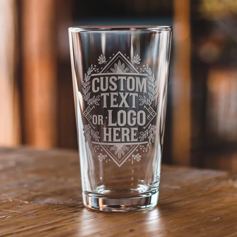Personalized 16 oz Beer Pints for Weddings & Groomsmen
