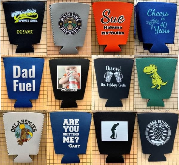 Personalized Neoprene Pint Glass Cooler - Custom Design Options