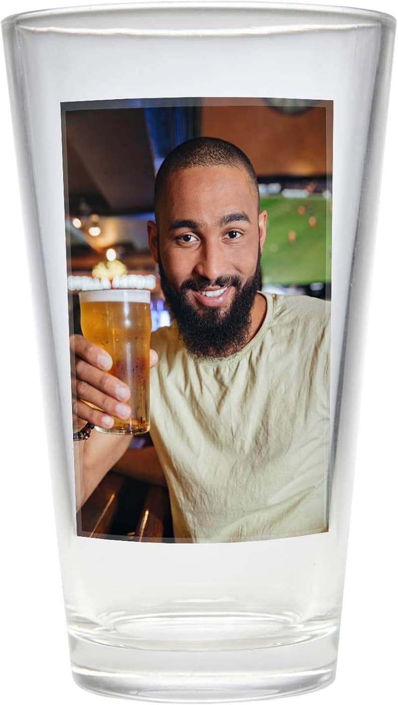 Personalized Photo Beer Glass - 16oz for Beer Enthusiasts