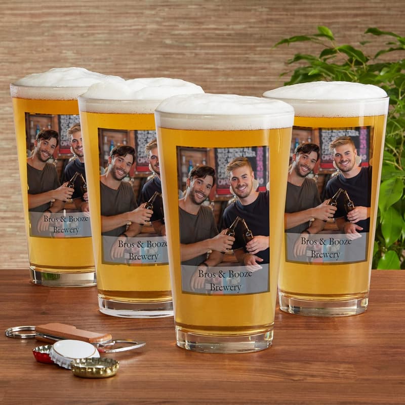 Personalized Photo Beer Glass - 16oz for Beer Enthusiasts