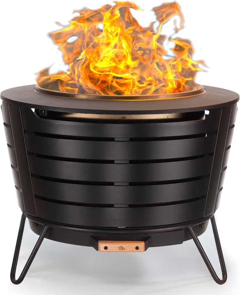 25-Inch Smokeless Outdoor Fire Pit with Removable Ash Pan