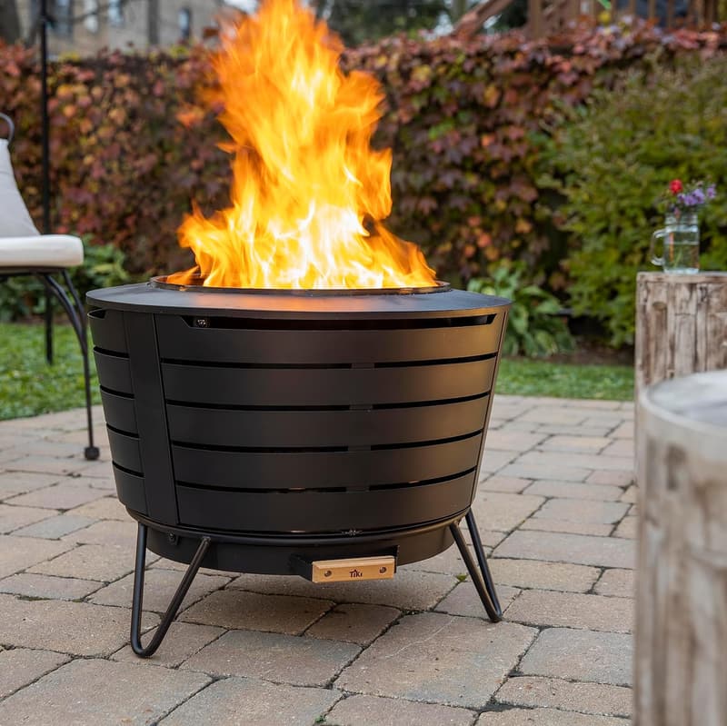 25-Inch Smokeless Outdoor Fire Pit with Removable Ash Pan