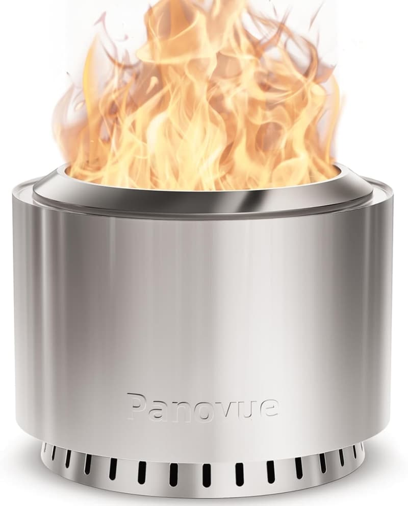 22-inch Stainless Steel Smokeless Fire Pit for Outdoor Use