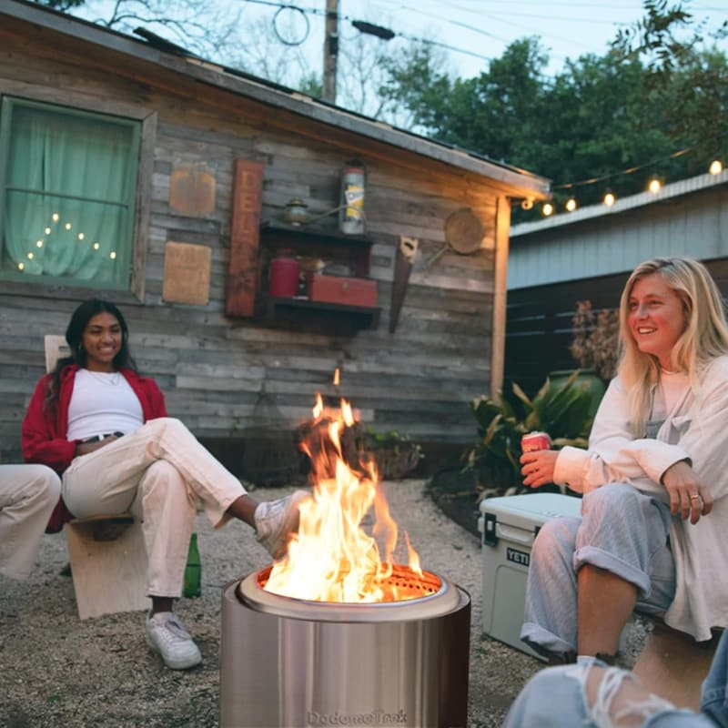 Portable 27-Inch Stainless Steel Smokeless Fire Pit
