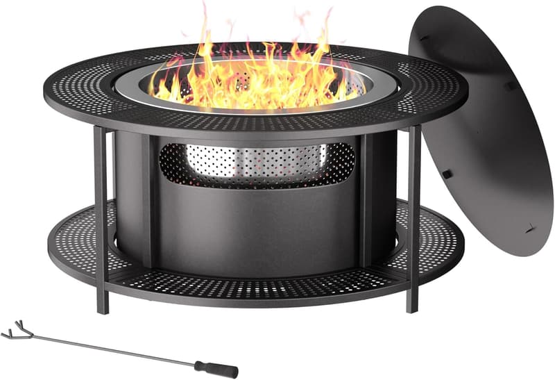 Stainless Steel Smokeless Fire Pit Tabletop for Outdoors