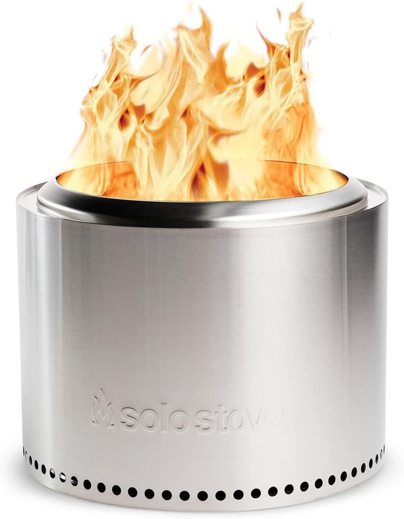 Portable Smokeless Fire Pit for Outdoor Gatherings - Stainless Steel