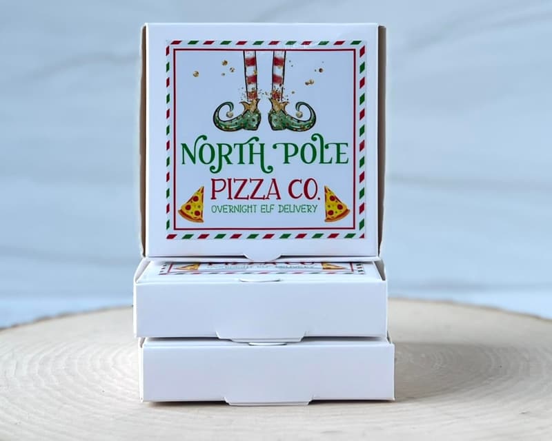 Mini Pizza Box Gift Card Holder Set – Funny Christmas Gift
